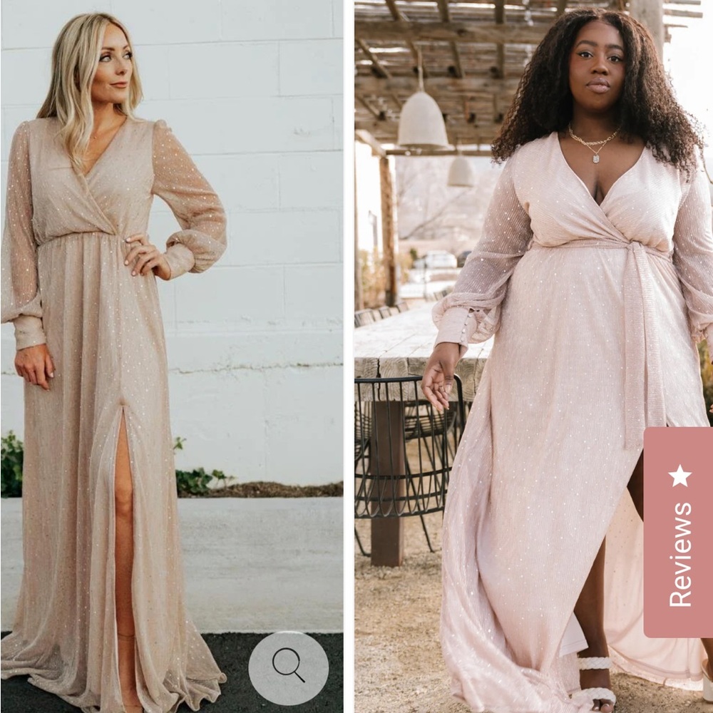 Baltic Born Sparkling Maxi Dress in Beige